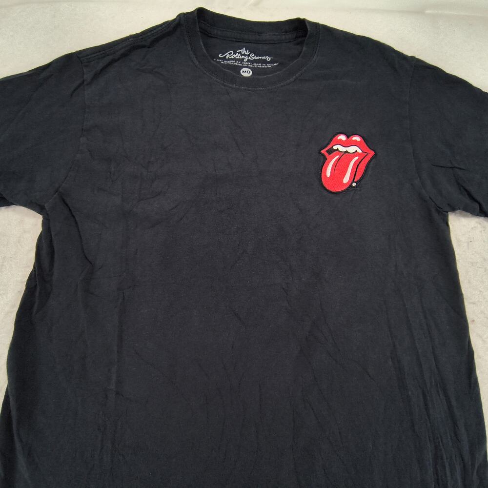 The Rolling Stones Short Sleeve Band Crew Neck T Shirt Mens Size M Black Red